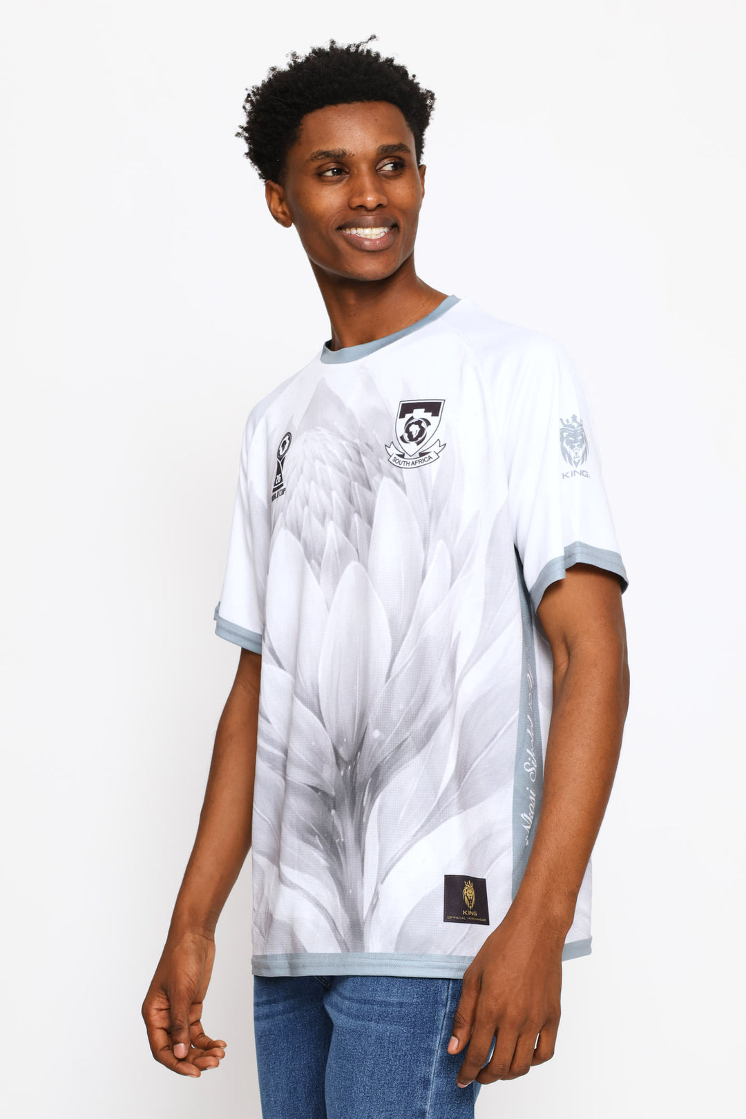 SA Supporters Soccer Stripe Tee - White