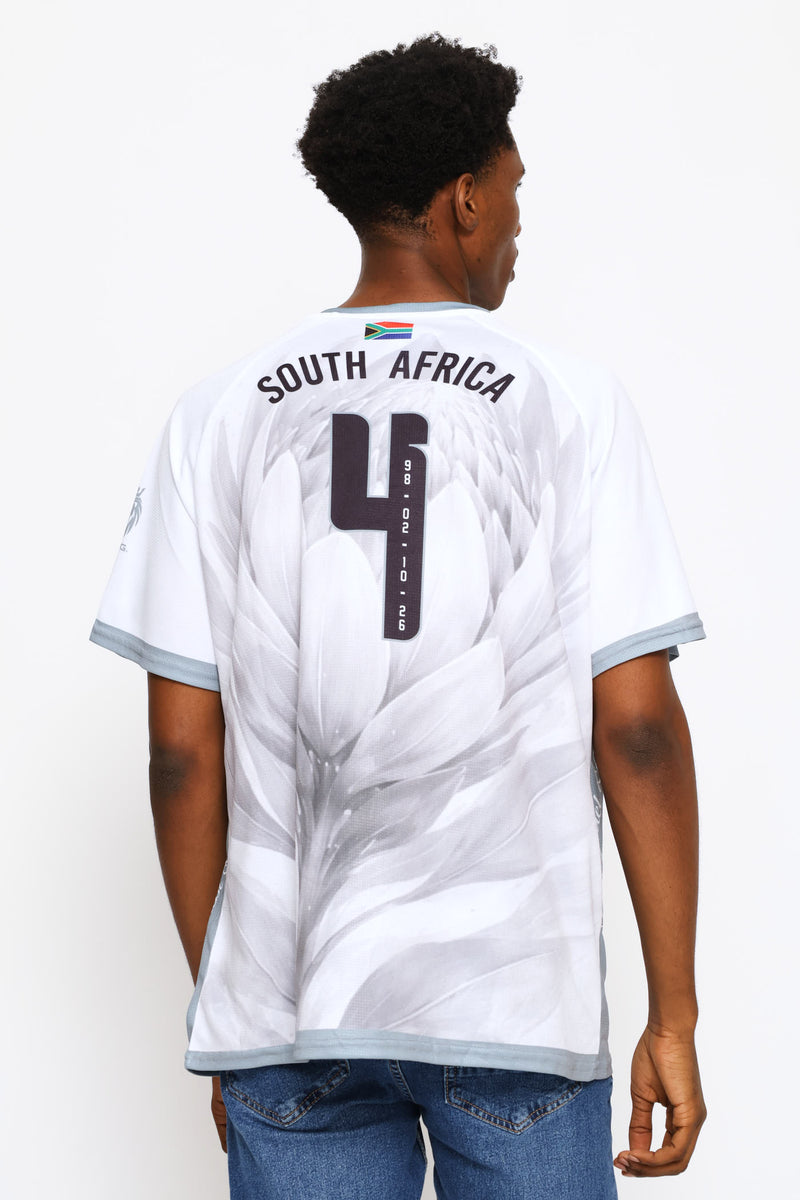 SA Supporters Soccer Stripe Tee - White