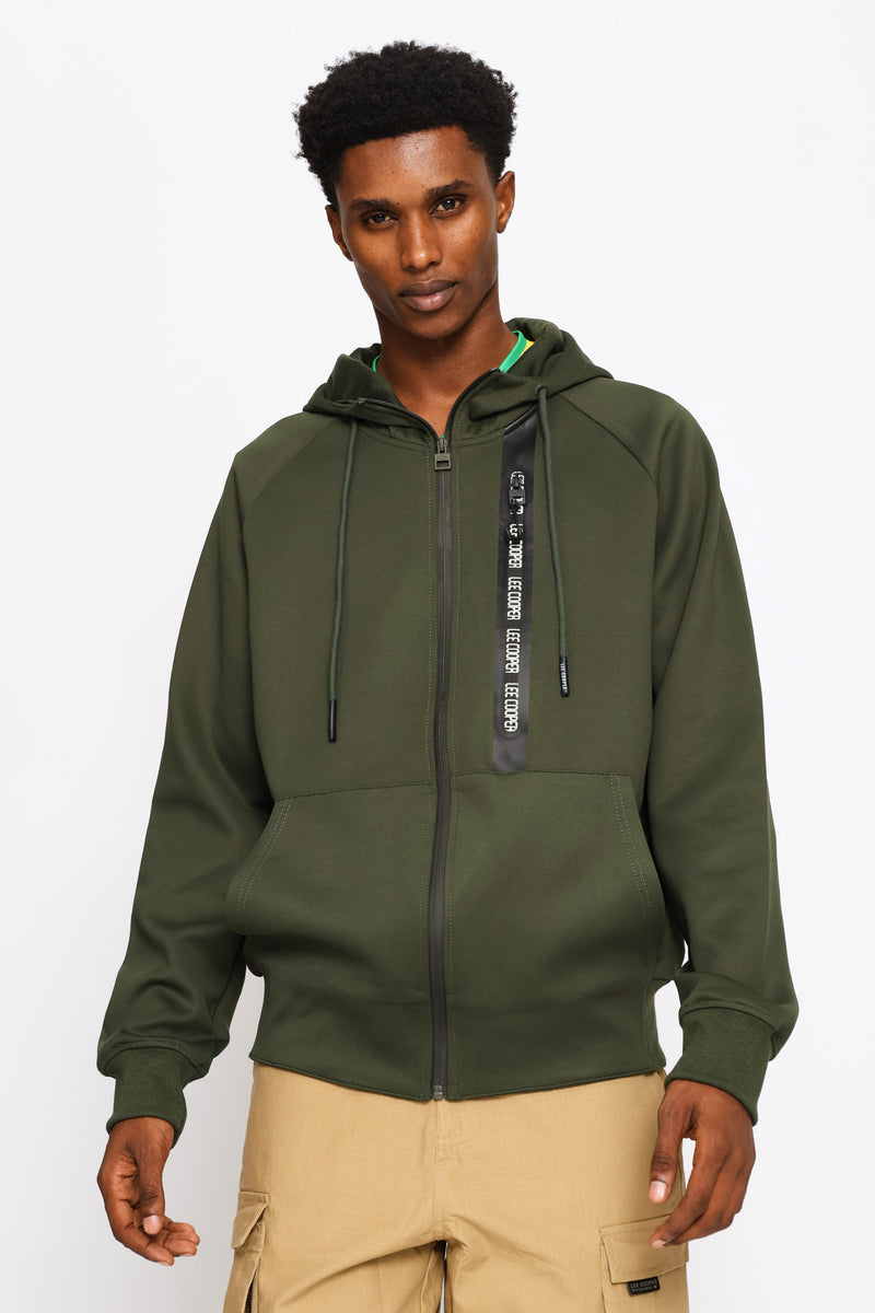 Benoit Zip Hoodie - Dark Green