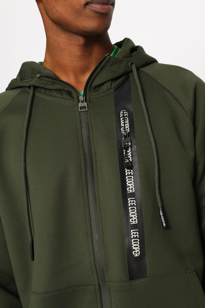 Benoit Zip Hoodie - Dark Green