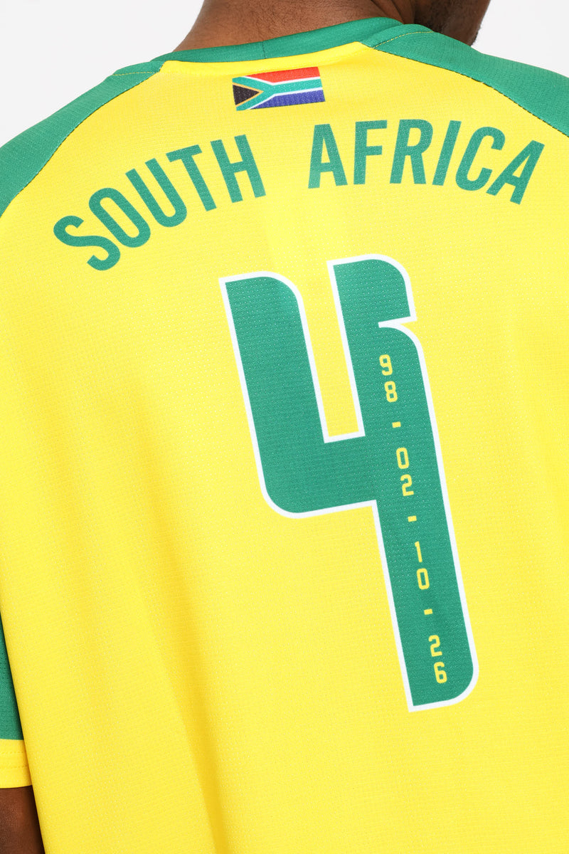 SA Supporters Soccer Stripe Tee - Yellow