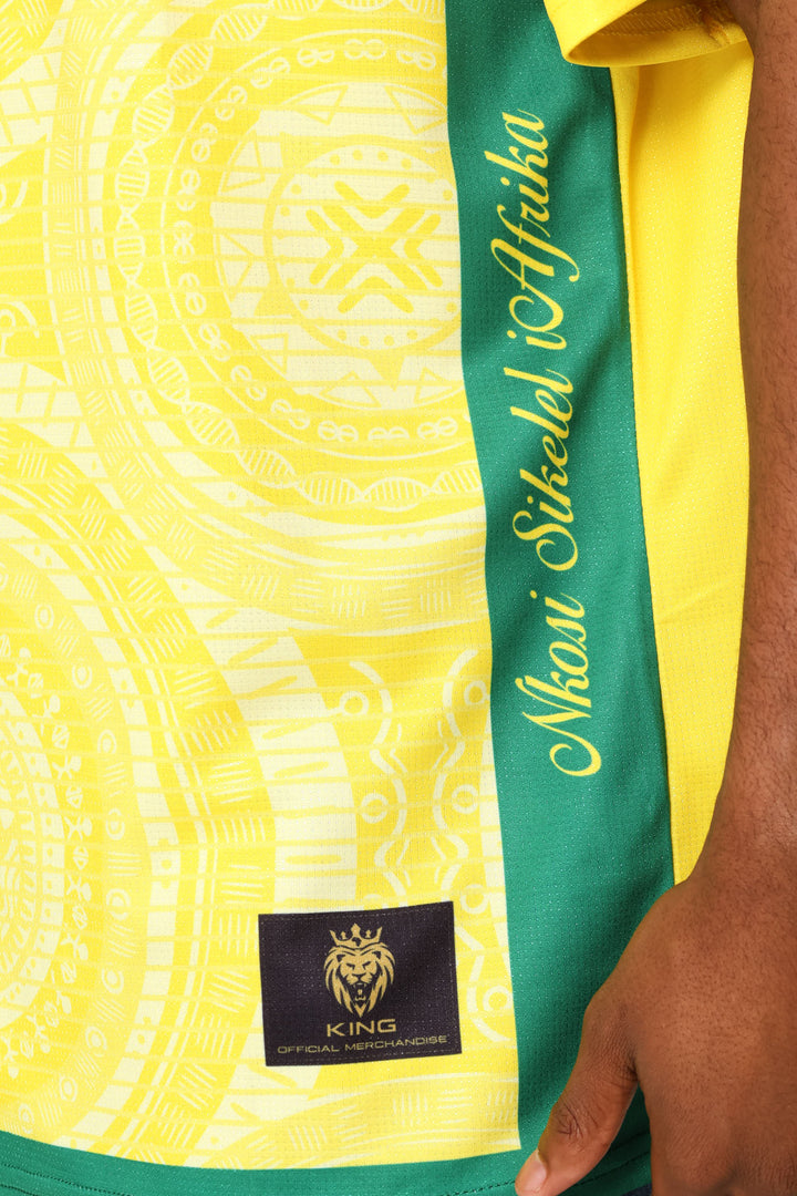 SA Supporters Soccer Stripe Tee - Yellow