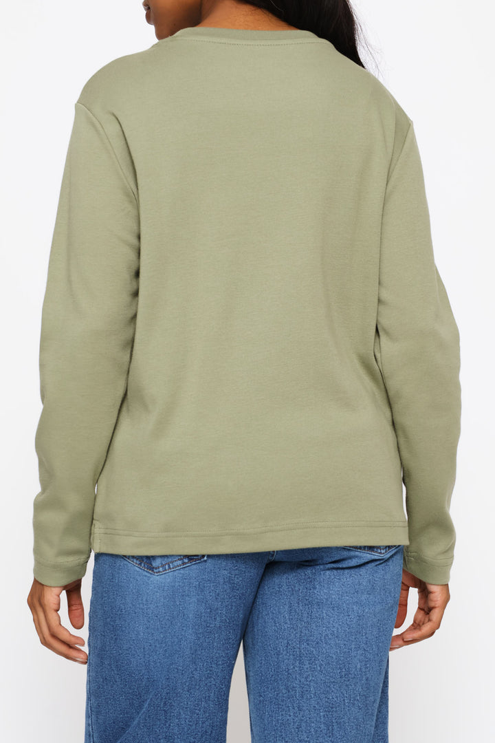 Interlock Boxy Crewneck - Fatigue
