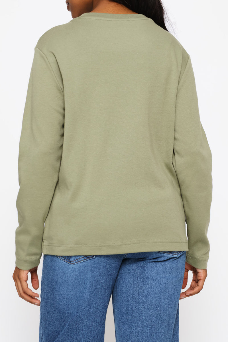 Interlock Boxy Crewneck - Fatigue