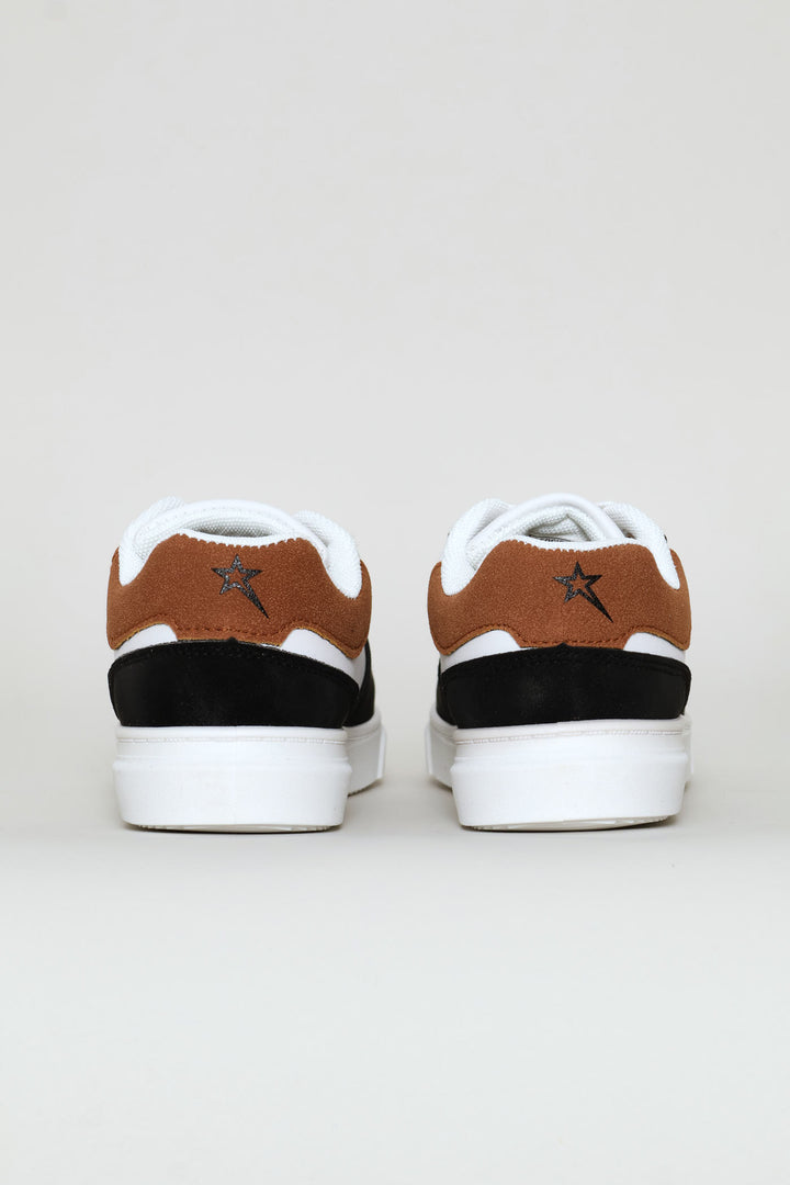Pre-Boys Society Sneaker - White/Mocha