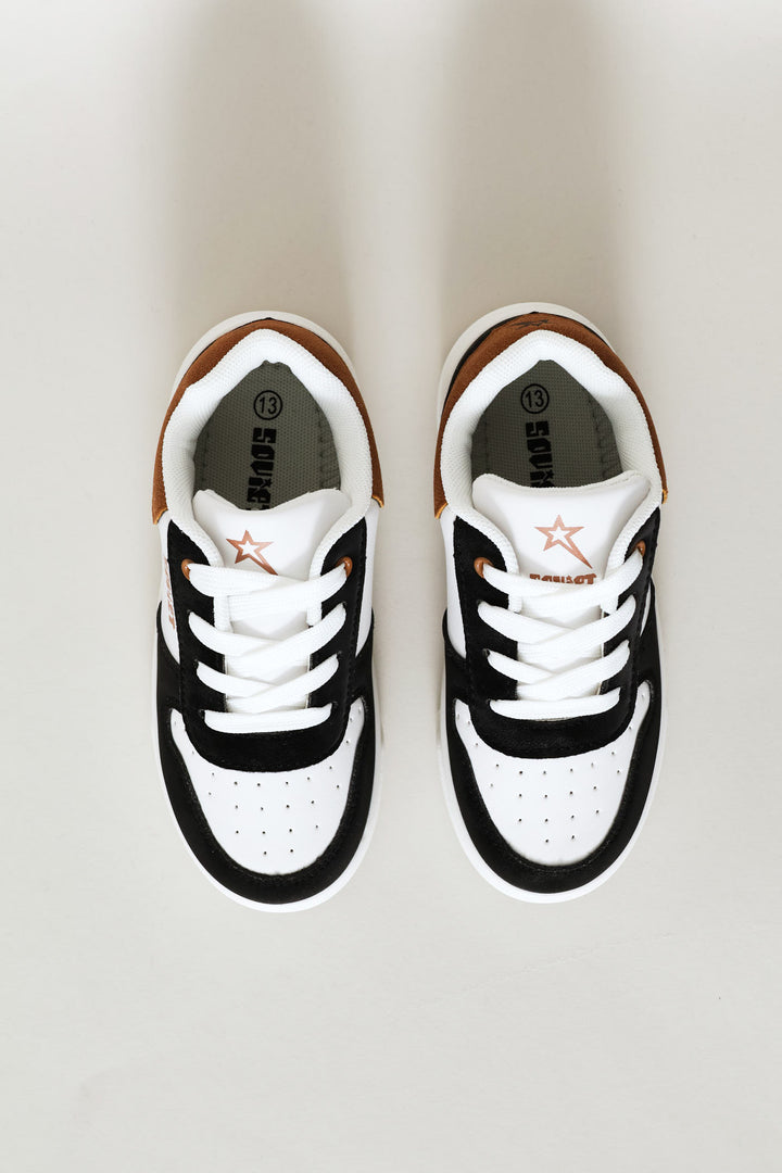Pre-Boys Society Sneaker - White/Mocha