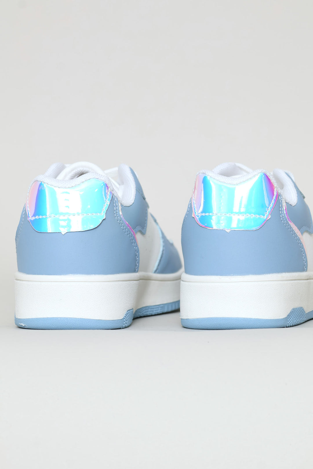 Girls Embellished Court Sneaker - Blue/White