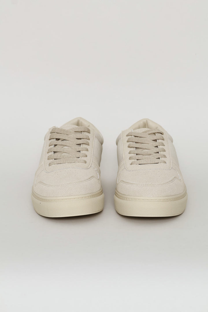 Lace Up Mono Sneaker - Stone