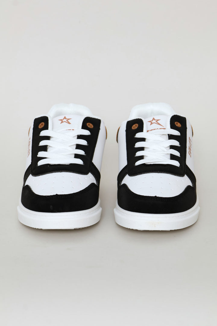 Boys Society Sneaker - White/Mocha
