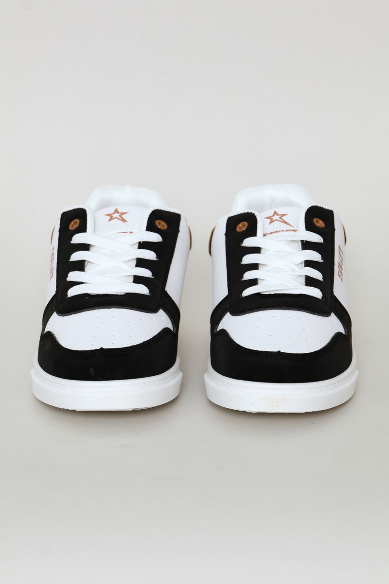 Boys Society Sneaker - White/Mocha