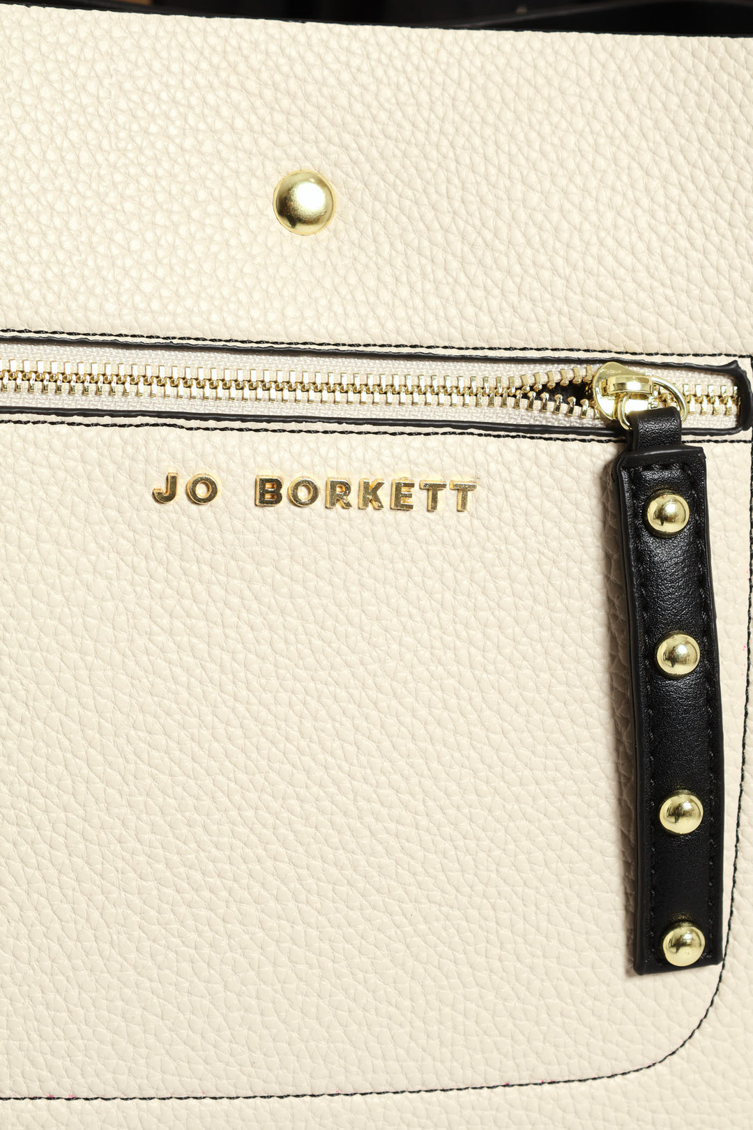 Elexi-Zip Front Bag - Cream