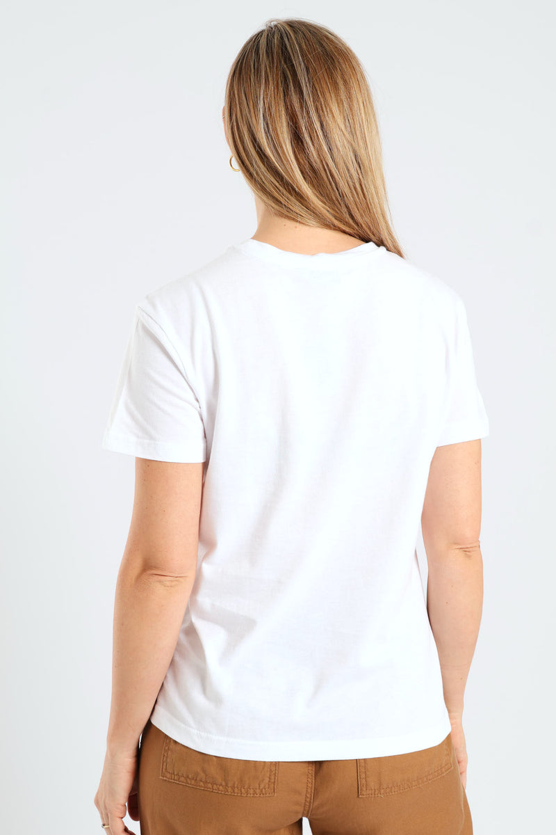 Orchid Flower Tee - White