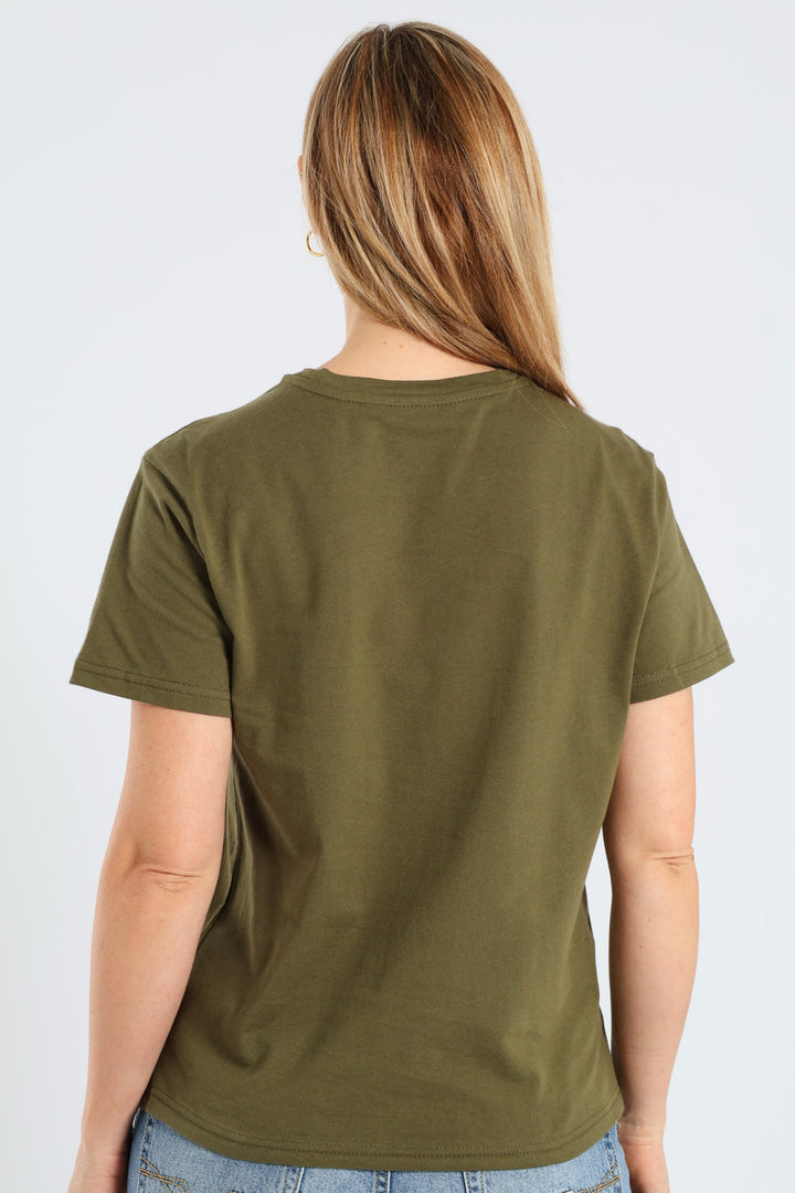 Enjoy Every Moment Foil Tee - Dark Fatigue