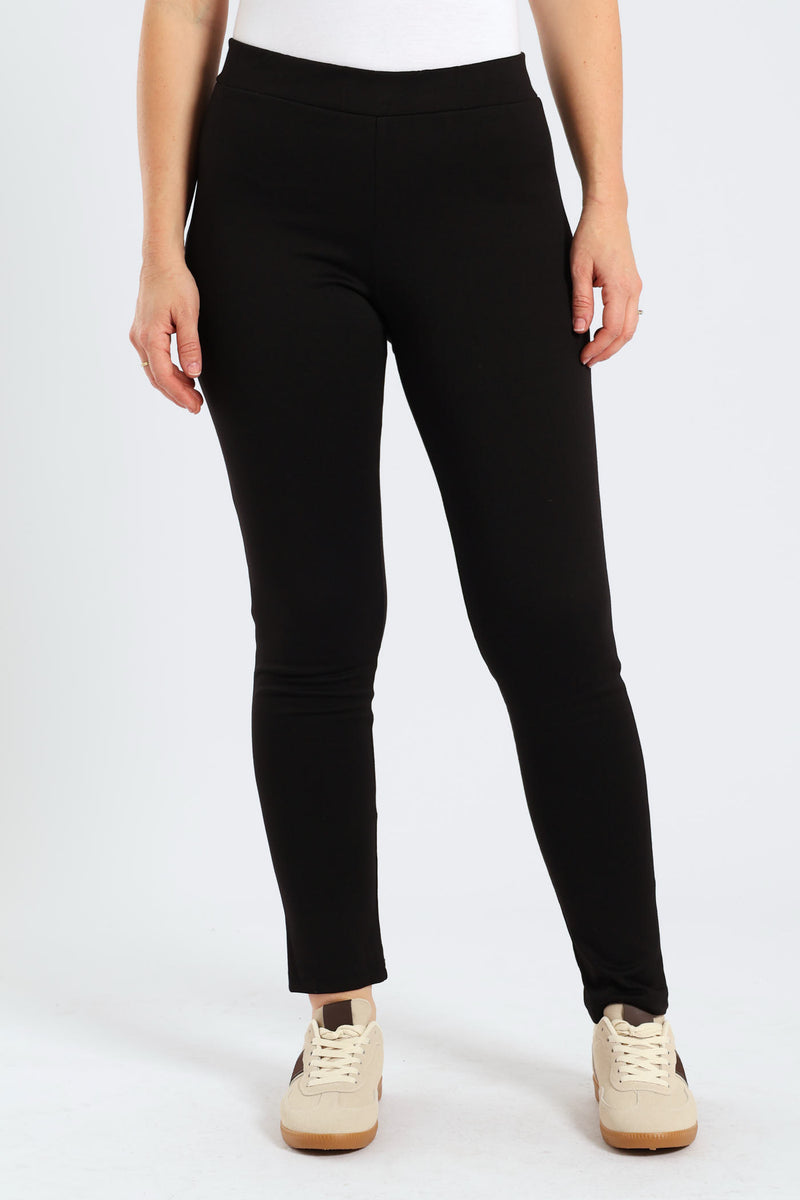 Ponte Fitted Skinny Pant - Black