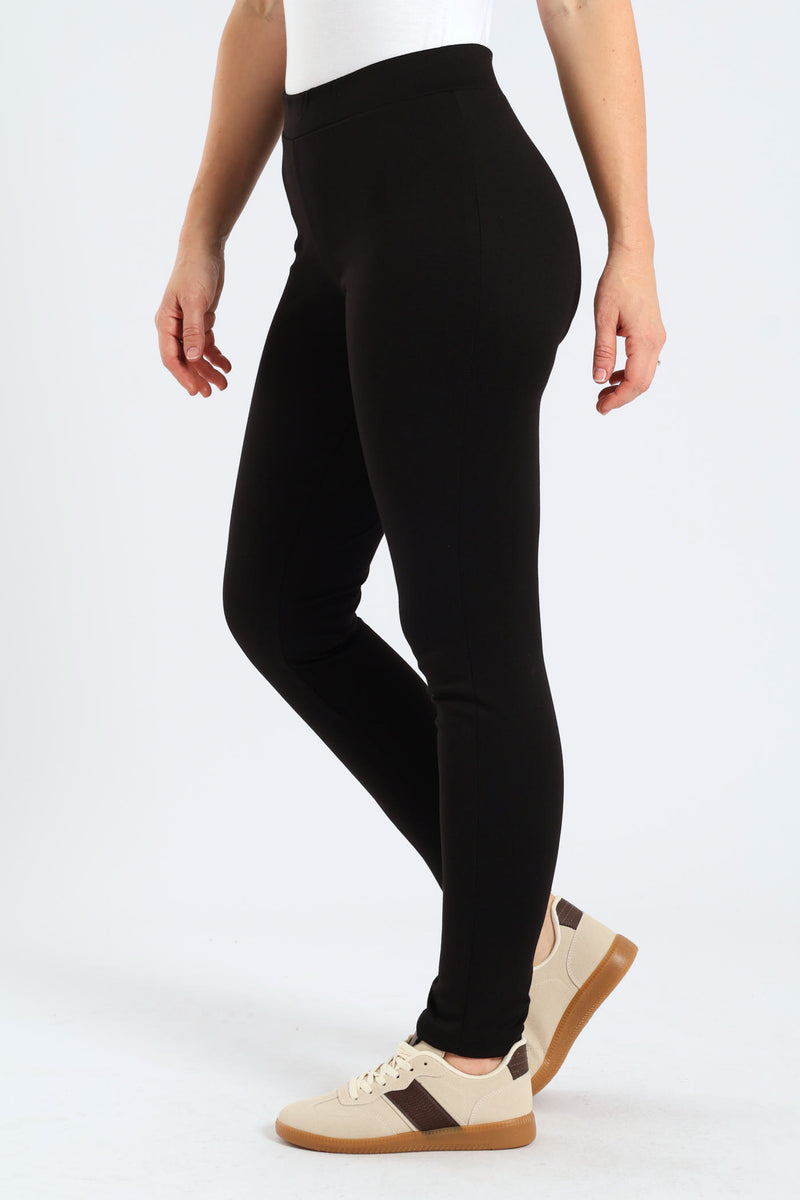 Ponte Fitted Skinny Pant - Black