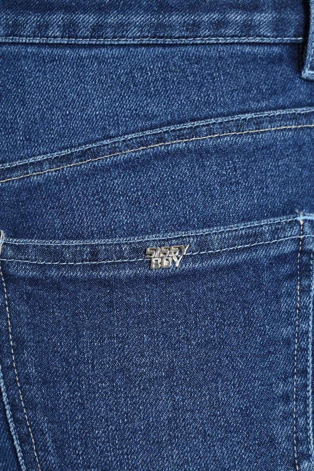 High Waist Wide Leg Denim - Mid Blue