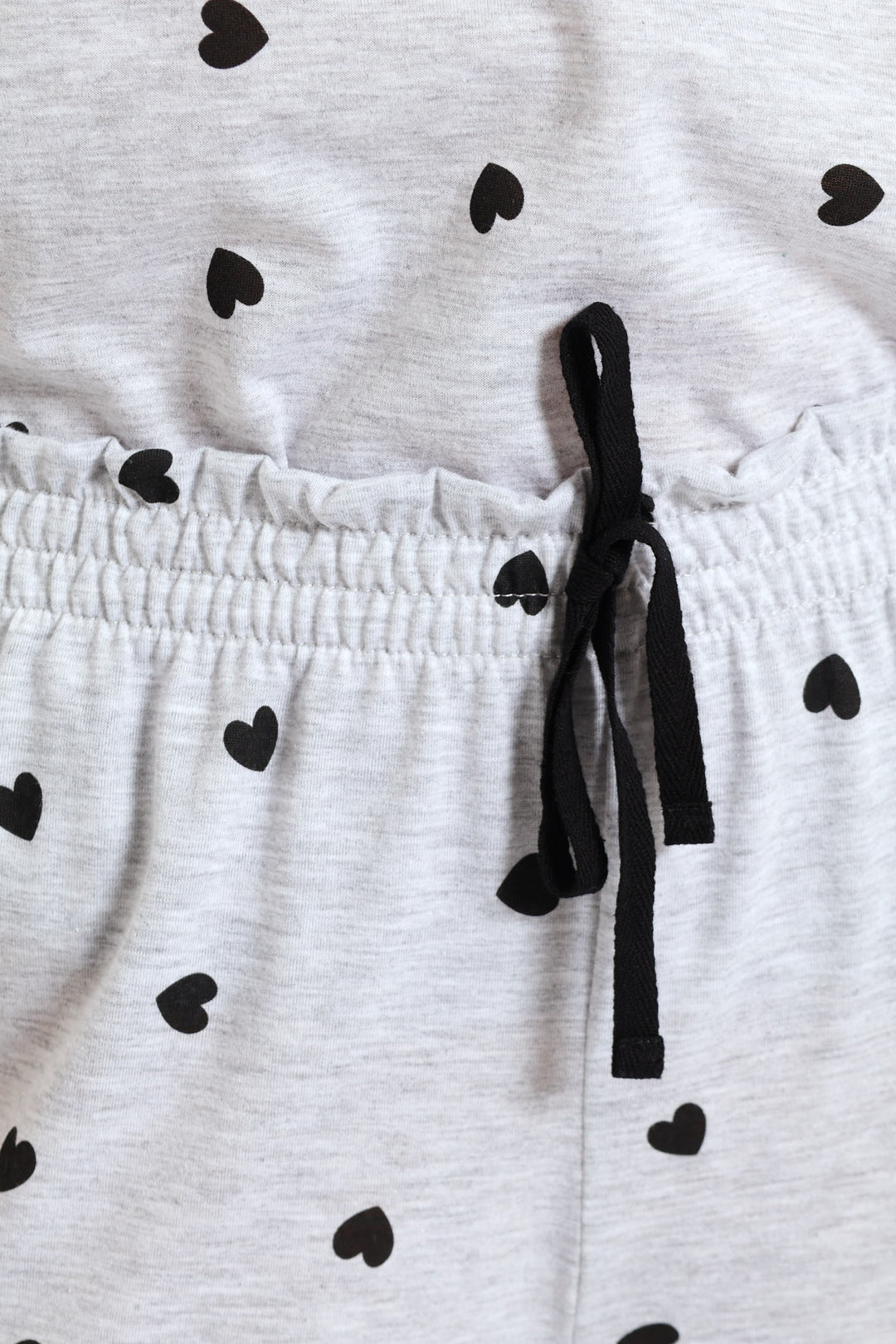 Hearts Capri Pant - Grey Melange