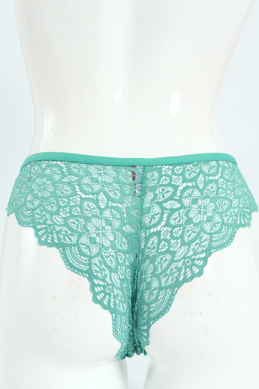 3 Pack Galloon Lace Brazilian Panties - Jade/Harbour/Mocha