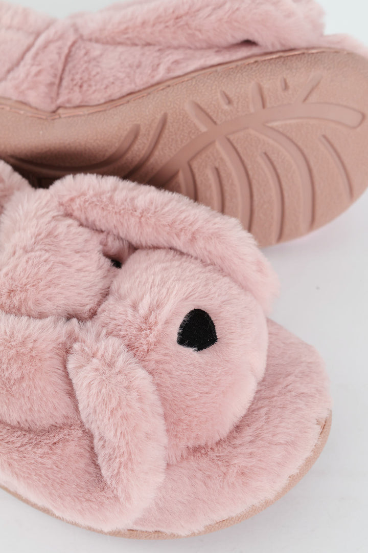 Novelty Doggy Slipper - Light Pink
