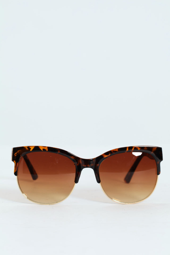 Cats Eye Clubmaster Sunglasses - Tortoise Shell