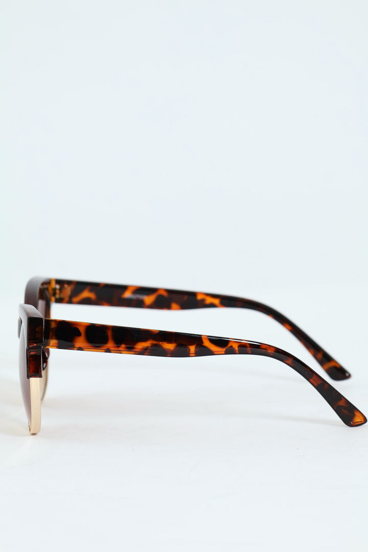 Cats Eye Clubmaster Sunglasses - Tortoise Shell