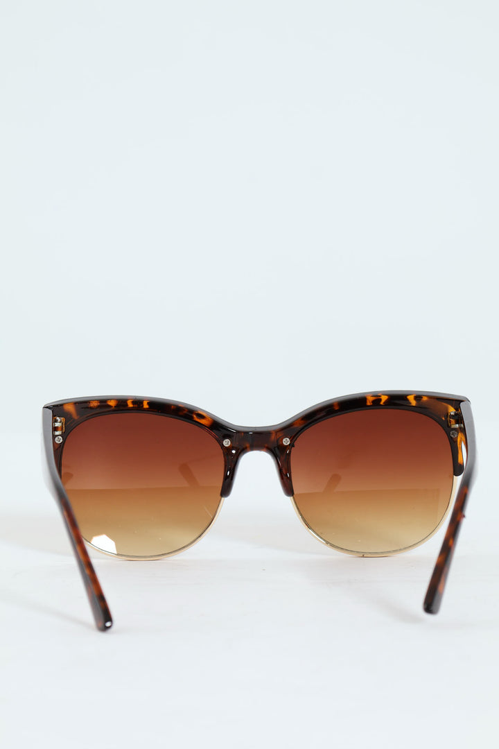 Cats Eye Clubmaster Sunglasses - Tortoise Shell