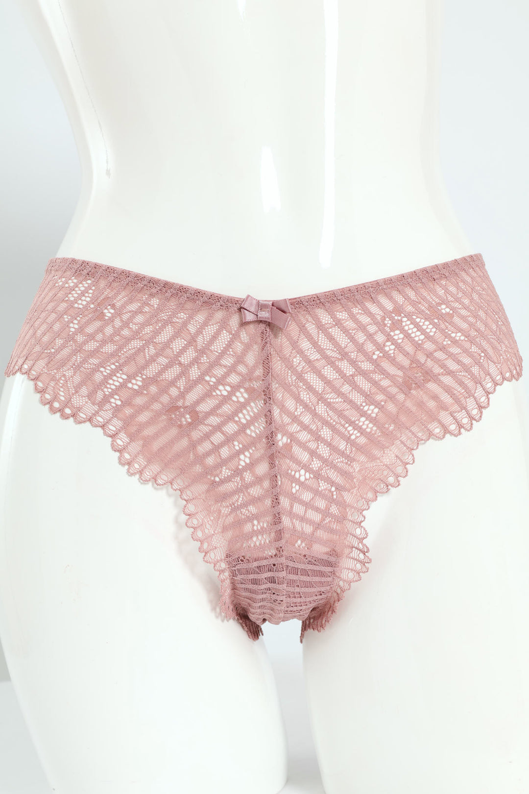 3 Pack Lace Brazilian Panties - Grey/Rose/Navy