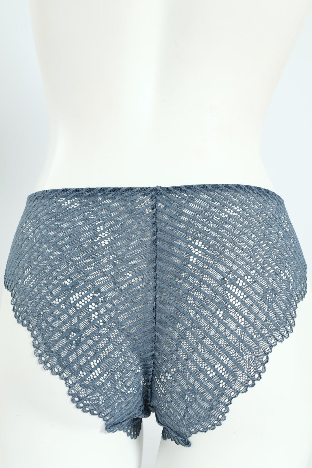 3 Pack Lace Brazilian Panties - Grey/Rose/Navy