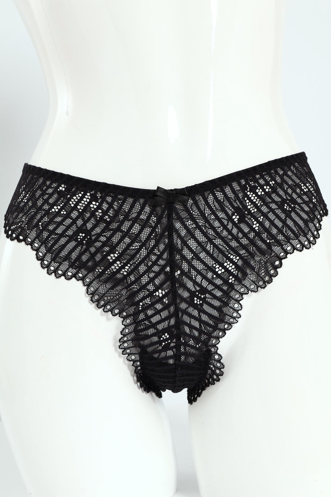 3 Pack Lace Brazilian Panties - Grey/Rose/Navy