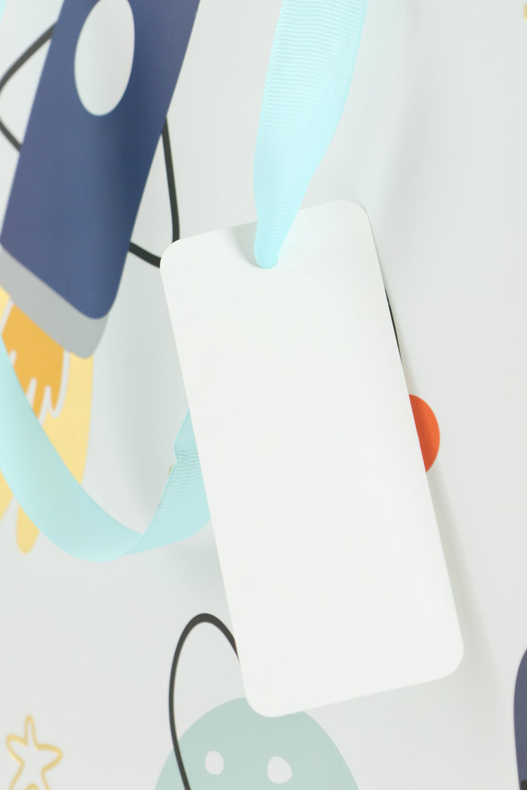 Space Rocket Gift Bag - Duck Egg