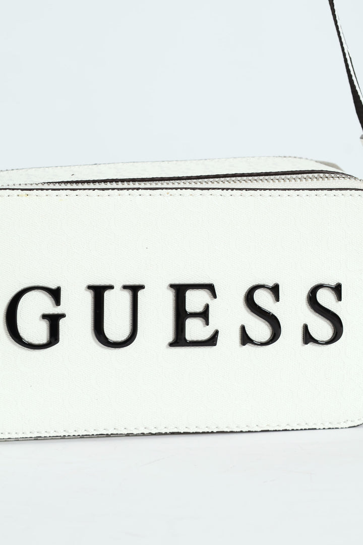 Amanza Mini Crossbody Top Zip Bag - White