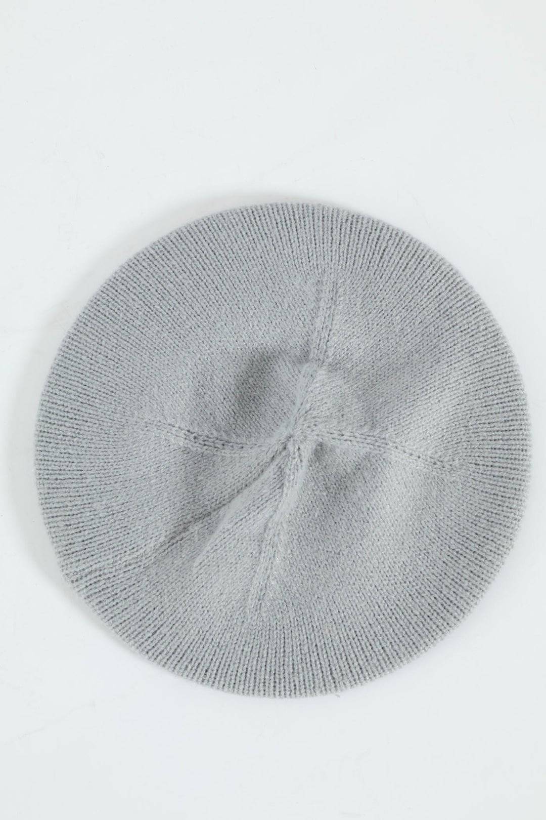 Knitted Beret - Light Grey