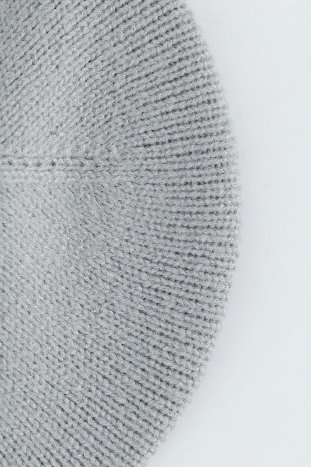Knitted Beret - Light Grey