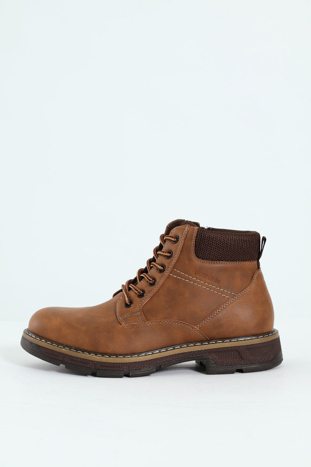 Lace Up Worker Boot - Brown