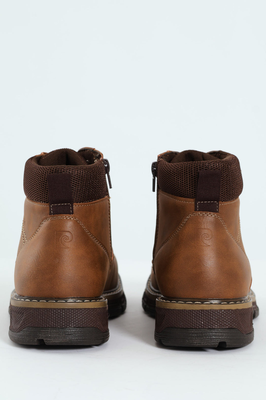 Lace Up Worker Boot - Brown