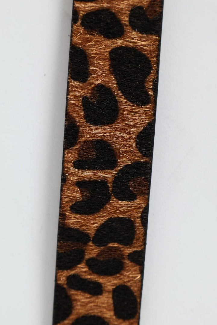 Leopard Metal Tip Belt - Multi