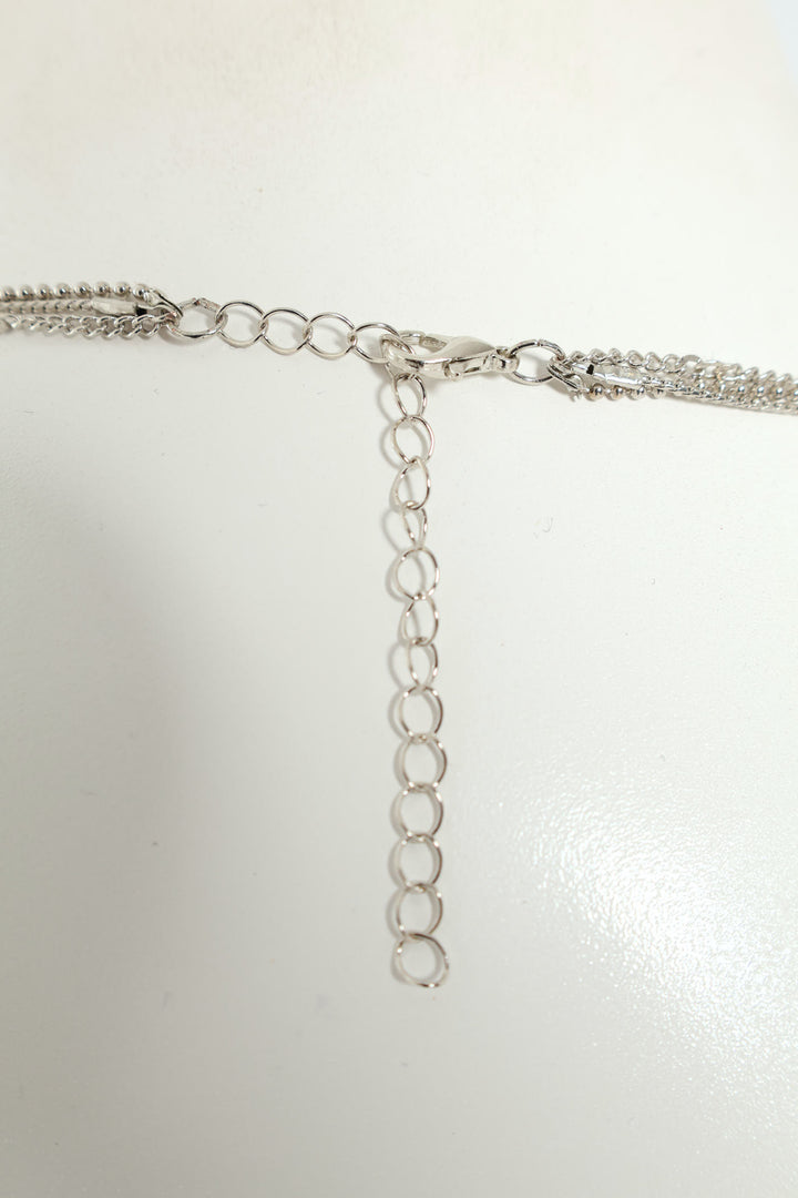 3 Layer Flat Disc Pendant - Silver