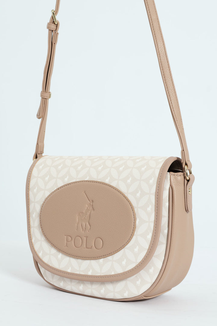 Porter Saddle Crossbody Bag - Taupe