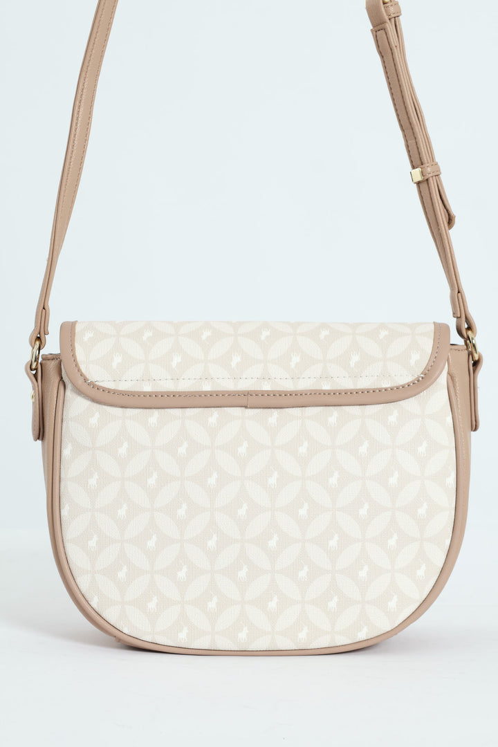 Porter Saddle Crossbody Bag - Taupe