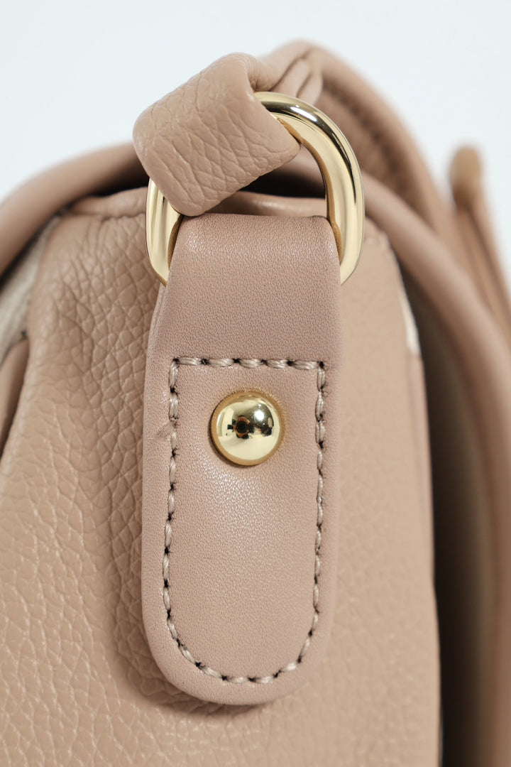 Porter Saddle Crossbody Bag - Taupe