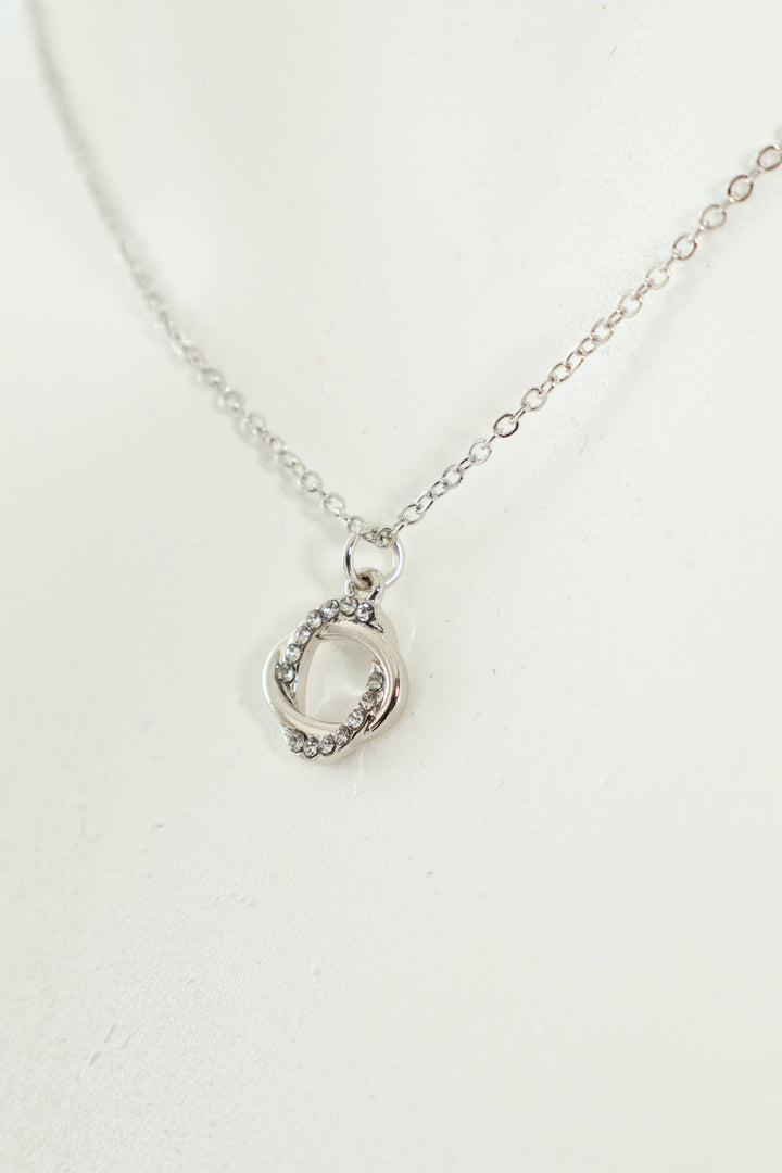 Intertwined Pendant Necklace - Silver