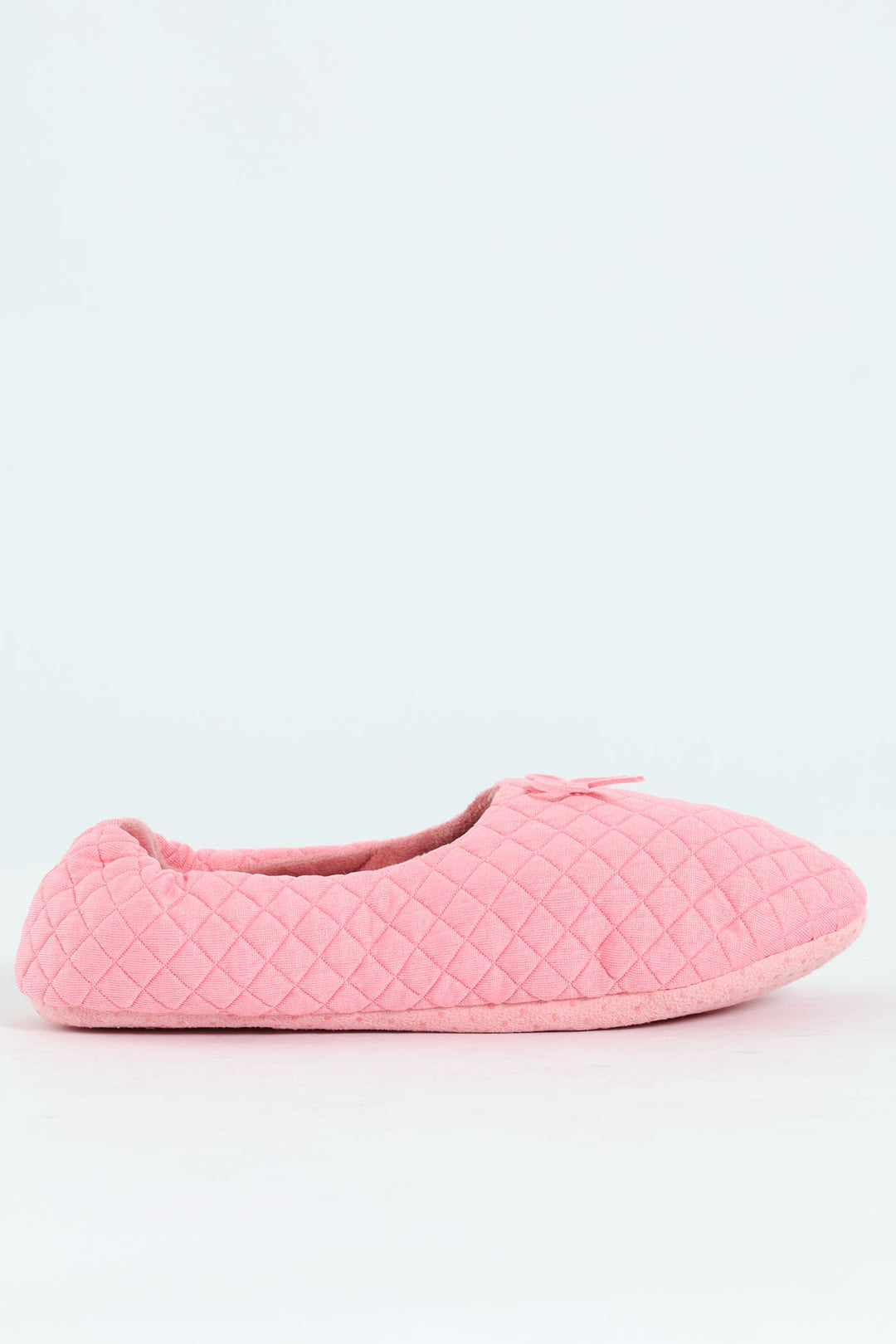 Quilted Ballerina Slipper Sock - Pink