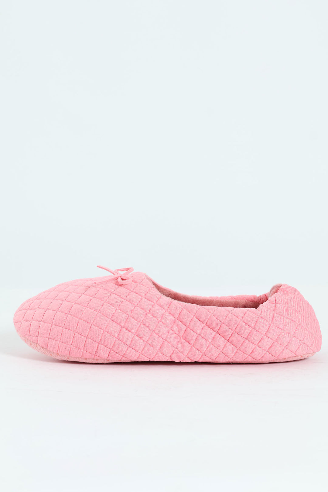 Quilted Ballerina Slipper Sock - Pink