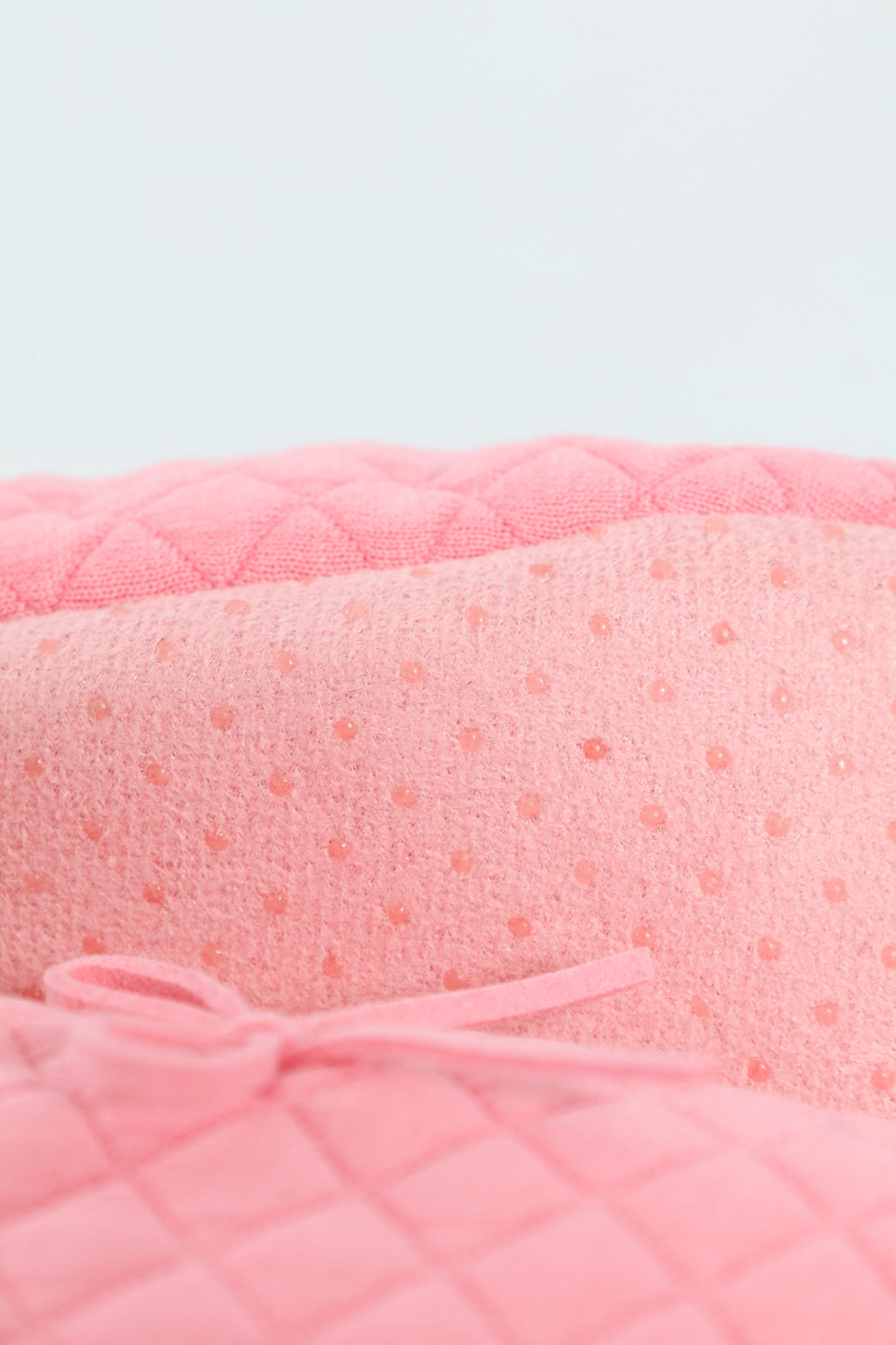 Quilted Ballerina Slipper Sock - Pink