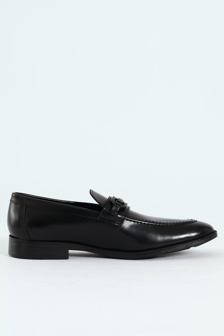 Slip On Loafer With Trim Detail - Black