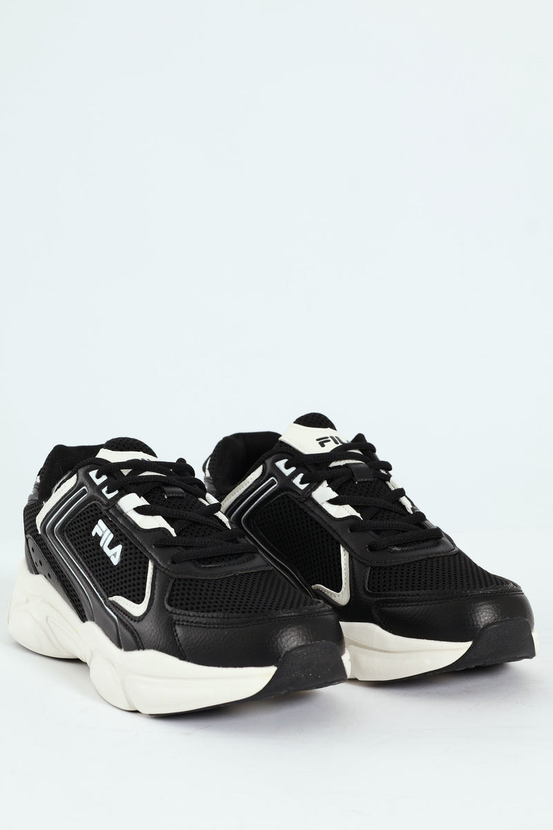 Arturo Lace Up Trainer - Black/White
