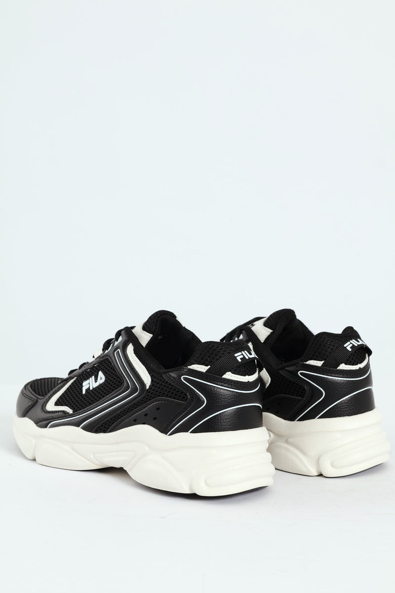 Arturo Lace Up Trainer - Black/White