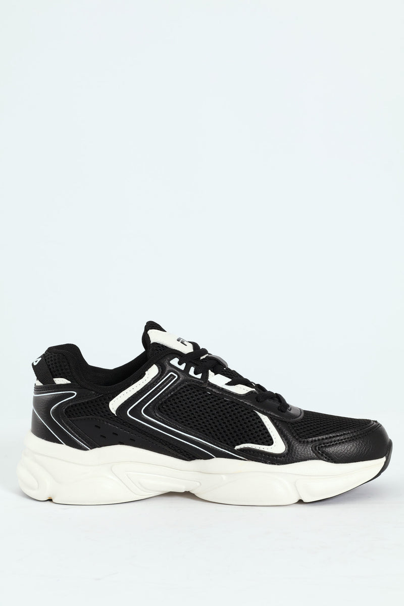 Arturo Lace Up Trainer - Black/White