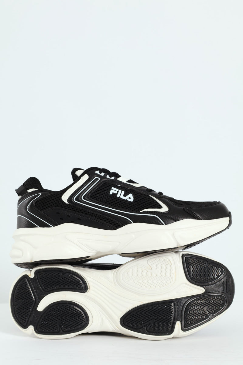 Arturo Lace Up Trainer - Black/White