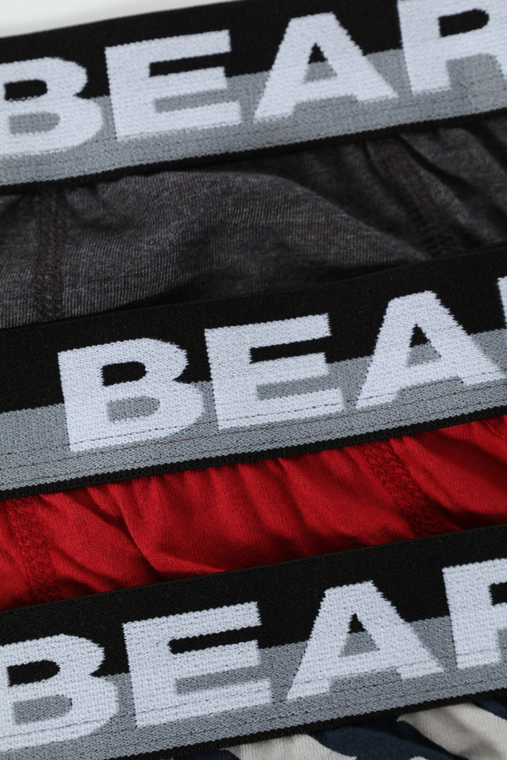 5 Pack Chain Multi Briefs - Grey/Red/Navy